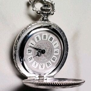 Vintage Bucherer Swiss Full-Hunter Pendant & Pocket Watch Mini with-Chain